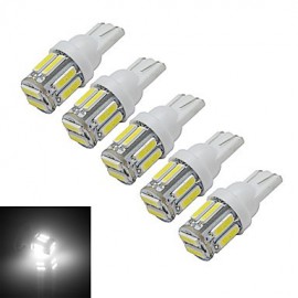 pièces T10 3W 10X7020SMD 210LM 6000-6500K lumière de voiture LED blanc froid (DC 12V)