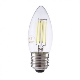 3,5W E27 Ampoules à Filament LED B35 4 COB 400/350 lm Blanc Chaud / Blanc Froid Intensité Variable 1 pcs