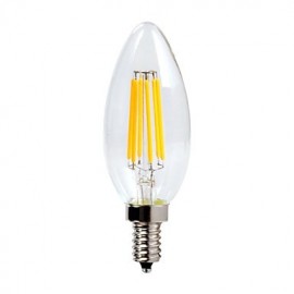 1 pièces E12 6W 6 COB 600 lm blanc chaud C35 edisonintage ampoules à filament LED variable