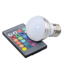 Ampoules Globe 3W E14 / GU10 / E27 1 LED Haute Puissance 200 lm RGB Intensité Variable / Télécommandée / Décorative 1 pcs