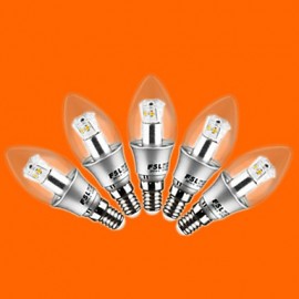 Ampoules Globe LED 3W E14 G60 5 SMD 3528 200 lm Blanc Chaud Blanc Froid 5 pcs