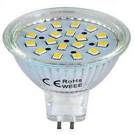 GU5.3(MR16) 3W 18 SMD 2835 260 LM Projecteur LED Blanc Chaud DC 12