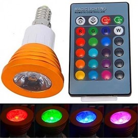 Spot LED E14 3W 1 LED Haute Puissance 180 lm RGB Télécommandé