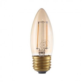 Ampoules à filament LED 2W E26 B10 2 COB 160 lm Ambre Dimmable 120V 1 pcs