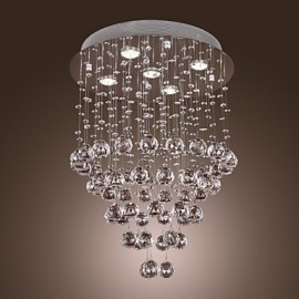 Lustre en cristal à 5 lumières - Design baroque (Cristal K9)