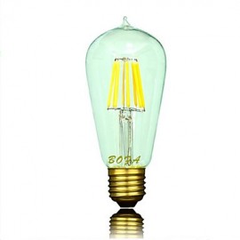 Ampoule E26 E27 110V 220V ST64 2200K-3000K 300-600lm 5W 6LED Edison