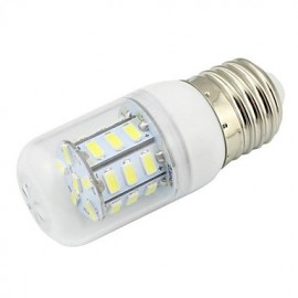 Ampoule LED épis de maïs E27 à couvercle transparent 4W, 27 SMD 5730, 280lm, AC/DC 12V/24V ou AC 110V/220V, blanc chaud/blanc froid (1 pièce)