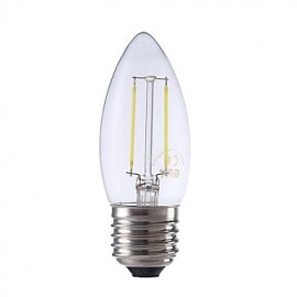 2W E27 Ampoules à Filament LED B35 2 COB 250 lm Blanc Chaud / Blanc Froid 1 pcs