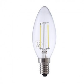 2W E14 Ampoules à Filament LED B35 2 COB 250 lm Blanc Chaud / Blanc Froid 1 pcs