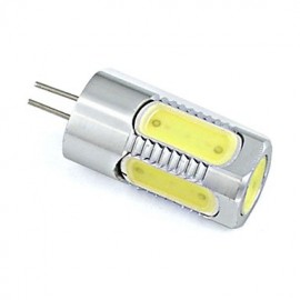 Ampoule LED 3W G4 en aluminium 5 spots COB 260 lm blanc chaud/blanc froid DC 12V (1 pièce)