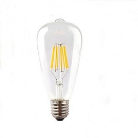 8W E26/E27 Ampoules Globe LED ST64 8 LED Haute Puissance 220-280 lm Blanc Chaud Décoratif 1 pcs