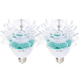 2PCS E27 3W 3-LED RGB Crystal Party / Lampe de scène (85-260V)