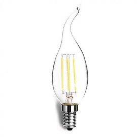 E14 220-240V 4W 300-400Lm 2700k blanc chaud C35L tirer queue pointe ampoule Led bougie lampe Edison rétro