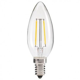 1 pièces E14 1.5W / 2W 2 COB 200 lm blanc chaud C35 edisonintage ampoules à filament LED