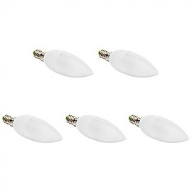 Bougies LED 3W E14 15 SMD 2835 200 lm Blanc Chaud 5 pcs