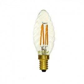 E14 2200 K-3000 K 150-260Lm 220 V 3 W 4 LED variable rétro Imitation Filament de tungstène LED bougie