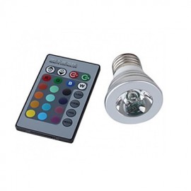 Spot LED 3W E26/E27 MR16 1 LED Haute Puissance 150 lm RGB Télécommandé