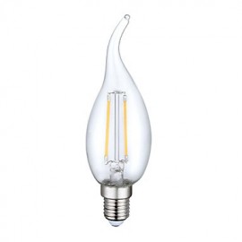 1 pièces E14 1.5W / 2W 2 COB 200 lm blanc chaud C35 edisonintage ampoules à filament LED