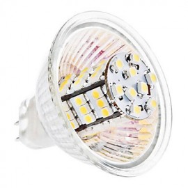 GU5.3 (MR16) 3,5 W 54 SMD 3528 260 LM Ampoules maïs MR16 Blanc chaud DC 12