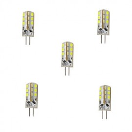 5 pièces 2.5 W G4 24 * 2835SMD couleur blanc froid chaud 360 degrés lustre lumière LED bi-broches lumières 12 V