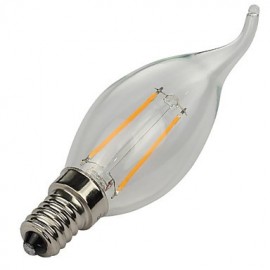 Ampoules bougies E14 2W 180LM blanc chaud/froid, lampe à filament LED à 360 degrés (85-265V)