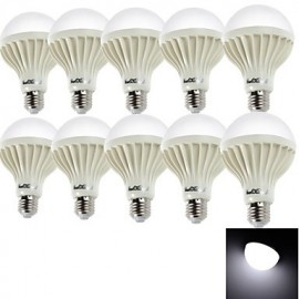 10 ampoules Globe LED E27 9W 15 * SMD5630 700LM 6000K, lumière blanche froide (AC220V)