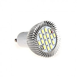 Ampoule de projecteur LED à lumière blanche chaude/froide 8W GU10 16XSMD5630 650LM (AC85-265V)