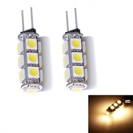 2W G4 LED à deux broches 13 SMD 5050 130~150 lm Blanc chaud DC 12