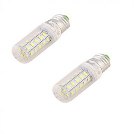 2 pièces E27 2.5 W 24 * SMD5730 3000 K lumière blanche chaude CRI80 LED ampoules de maïs lampe (220-240 V)