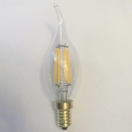 pièces E14 5W / 6W 6 COB 600 lm blanc chaud C35 edisonintage ampoules à filament LED