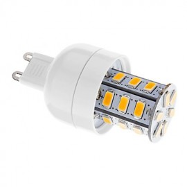 Le maïs de 5W G9 LED allume T 24 SMD 5730 80-350 lm blanc chaud dimmable