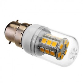 Ampoule de maïs LED B22 24x5050SMD 4W 280LM 3000-3500K, lumière blanche chaude (85-265V)