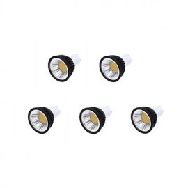 Spot LED GU10 5W MR16 1 COB 450 lm Blanc Chaud / Blanc Froid / Blanc Naturel Dimmable 5 pcs