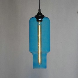 Suspension moderne en verre au design bulle marron