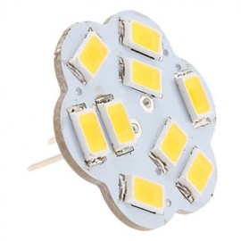 G4 4,5 W 9 x 5630 SMD 400-430 lm 3000-3500 K Lumière blanche chaude Lotus Shapedertical Pin LED Spot Ampoule (12 V)