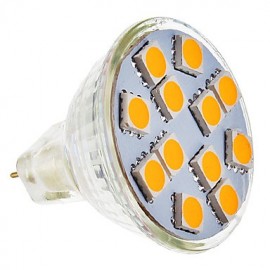 Spot LED 4W GU5.3(MR16) MR11 12 SMD 5050 210-250 lm Blanc Chaud AC 12