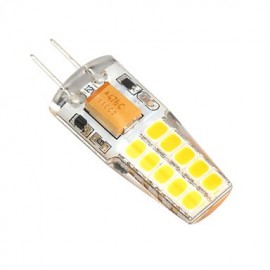 2W G4 LED à deux broches T 20 SMD 2835 280-300 lm Blanc chaud / Blanc froid Décoratif AC/DC 12 1 pcs