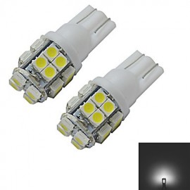 pièces T10 1.2W 20X3528SMD 85LM 6000-6500K lumière latérale inversée blanc froid lumières de voiture LED (DC 12V)