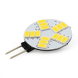 Lumière LED 3W G4 ronde 15 SMD 5730 pour voiture camping-car maison blanc chaud/froid DC 12-24V (1 pièce)