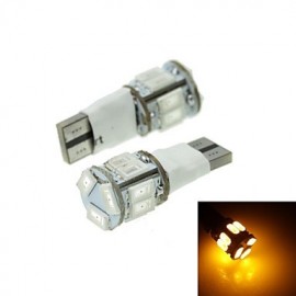 T10 LED 2 modes jaune 5 W 11X5630SMD 550LM pour feu stop de voiture (DC12-16V)