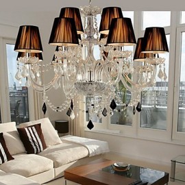 Lustre en cristal élégant avec 12 lumières