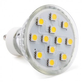 Spot LED GU10 3W MR16 12 SMD 5050 150 lm Blanc Chaud