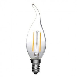 Ampoules bougies E14 2W 180LM blanc chaud/froid, lampe à filament LED à 360 degrés (220V)