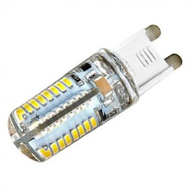 Zweihnder G9 5W 450LM 2700-3000K 64x3014 SMD lampe en silicone étanche à lumière chaude (AC 220-240V, 1 pièce)