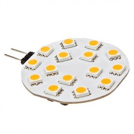 Lampes LED à deux broches G4 3W 15 SMD 5050 210 lm Blanc chaud DC 12