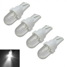 4 pièces T10 0.5W 30-50LM 6000-6500K lampes de signalisation de voiture blanc froid LED lumière de voiture (DC 12V)