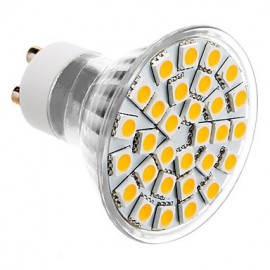 Ampoule spot LED GU10 5W 30x5050SMD 300-360LM 3000-3500K lumière blanche chaude (85-265V)