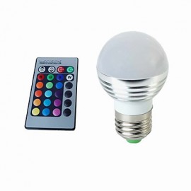 Lampe LED RVB 3W E27 220V Spot Lampada LED