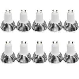 Spot LED 3W GU10 MR16 1 COB 380LM lm Blanc Chaud / Blanc Froid Intensité Variable / Décoratif / 10 pcs