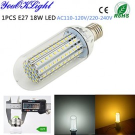 1 pièces E27 18W 1500lm 138-2835SMD 3000K/6000K haute luminosité et longue durée de vie 45,000H lumière LED AC110-120V/220-240V